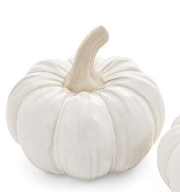 White Porcelain Pumpkin - Large
