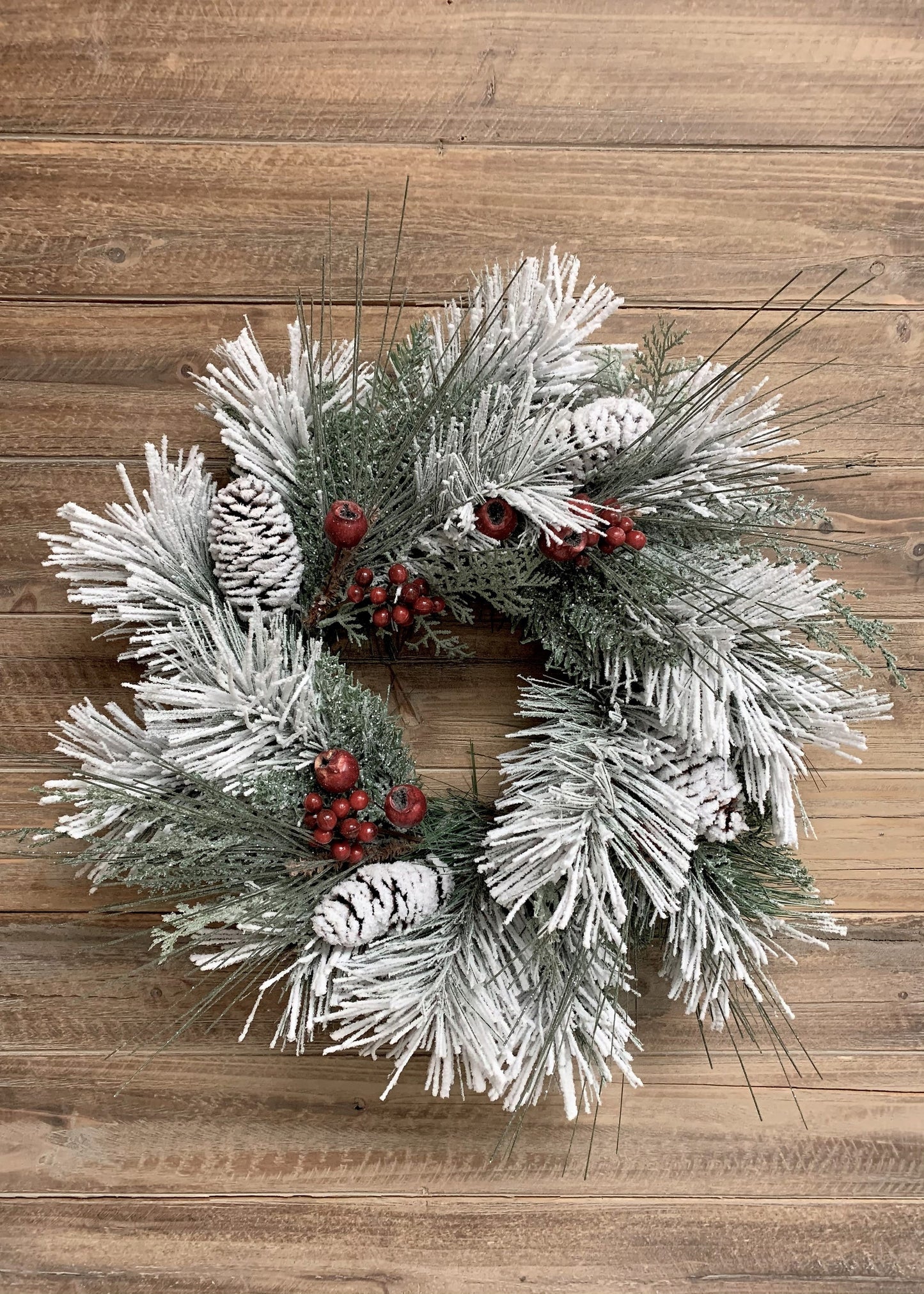 Snowy Long Leaf Pine Wreath