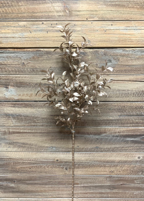 Champagne Glittered Ruscus Spray 27.5"