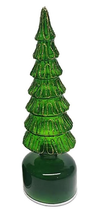Spinning LED Glass Tree Large- Assorted Colours