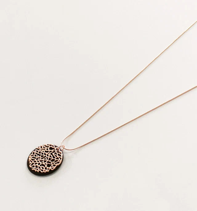 Long Necklace with Laser-cut Pendant