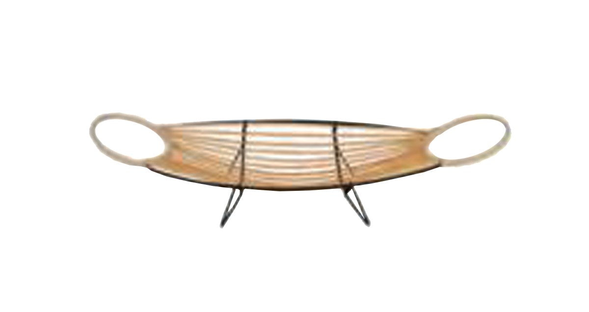 Metal and Rattan Basket