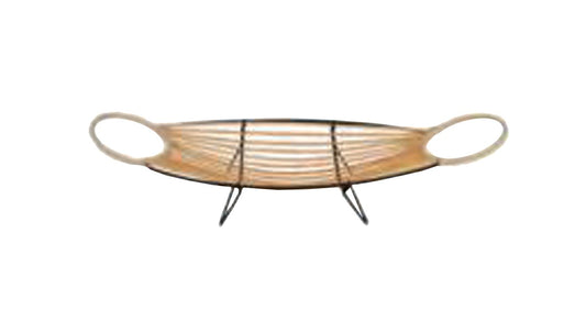 Metal and Rattan Basket