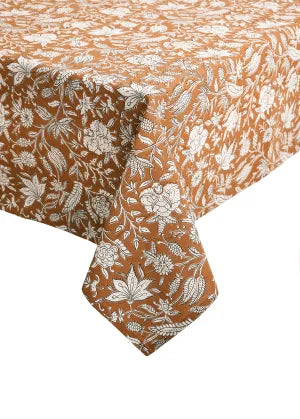 Rust Cotton Tablecloth (90"x60")