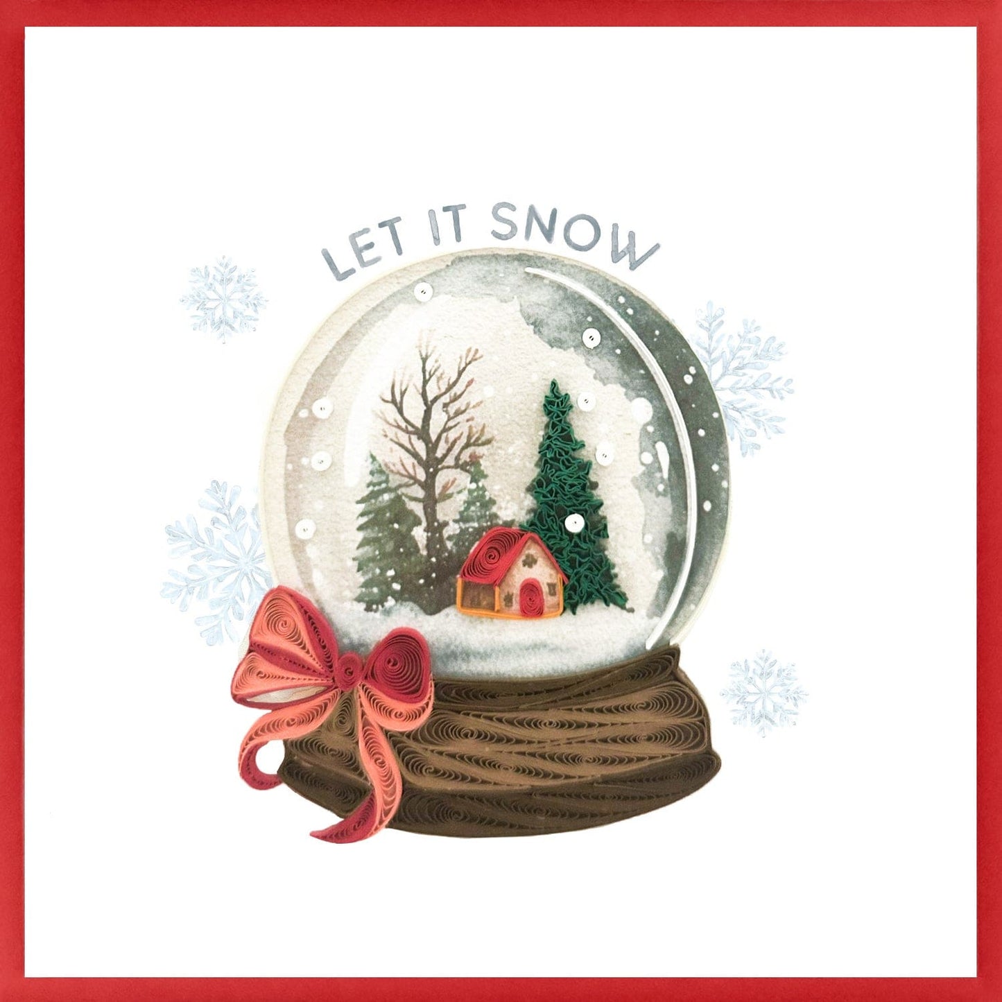 Quilling Card - Let it Snow Globe