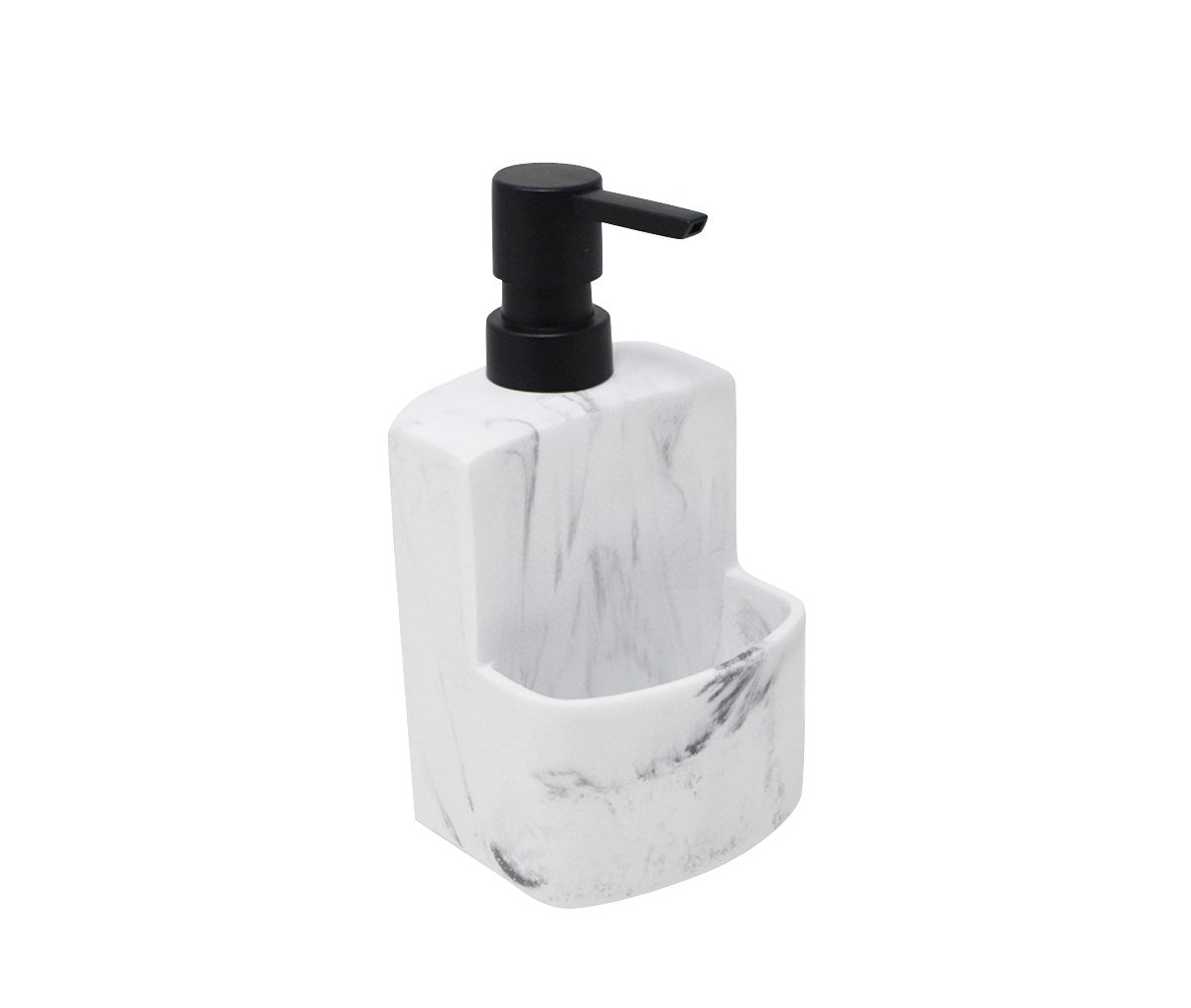 Soap Pump with Sponge Storage White