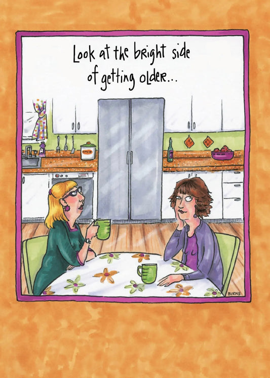 Age Birthday Card - The Bright Side 50