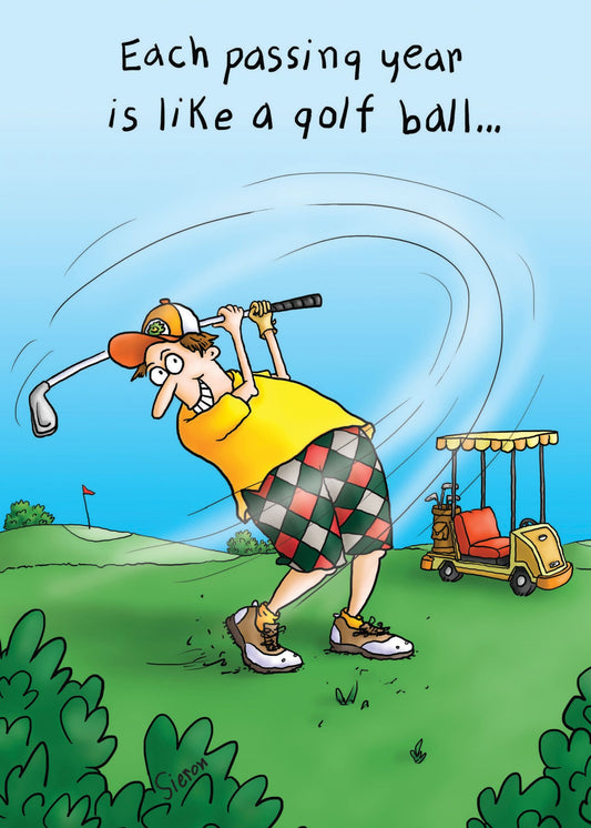 Birthday Card - Like A Golf Ball