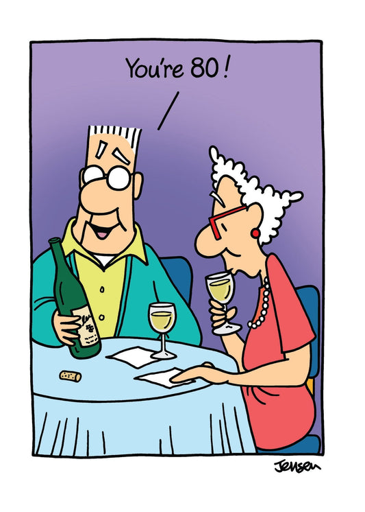 80th Birthday Card - Aged to Perfection