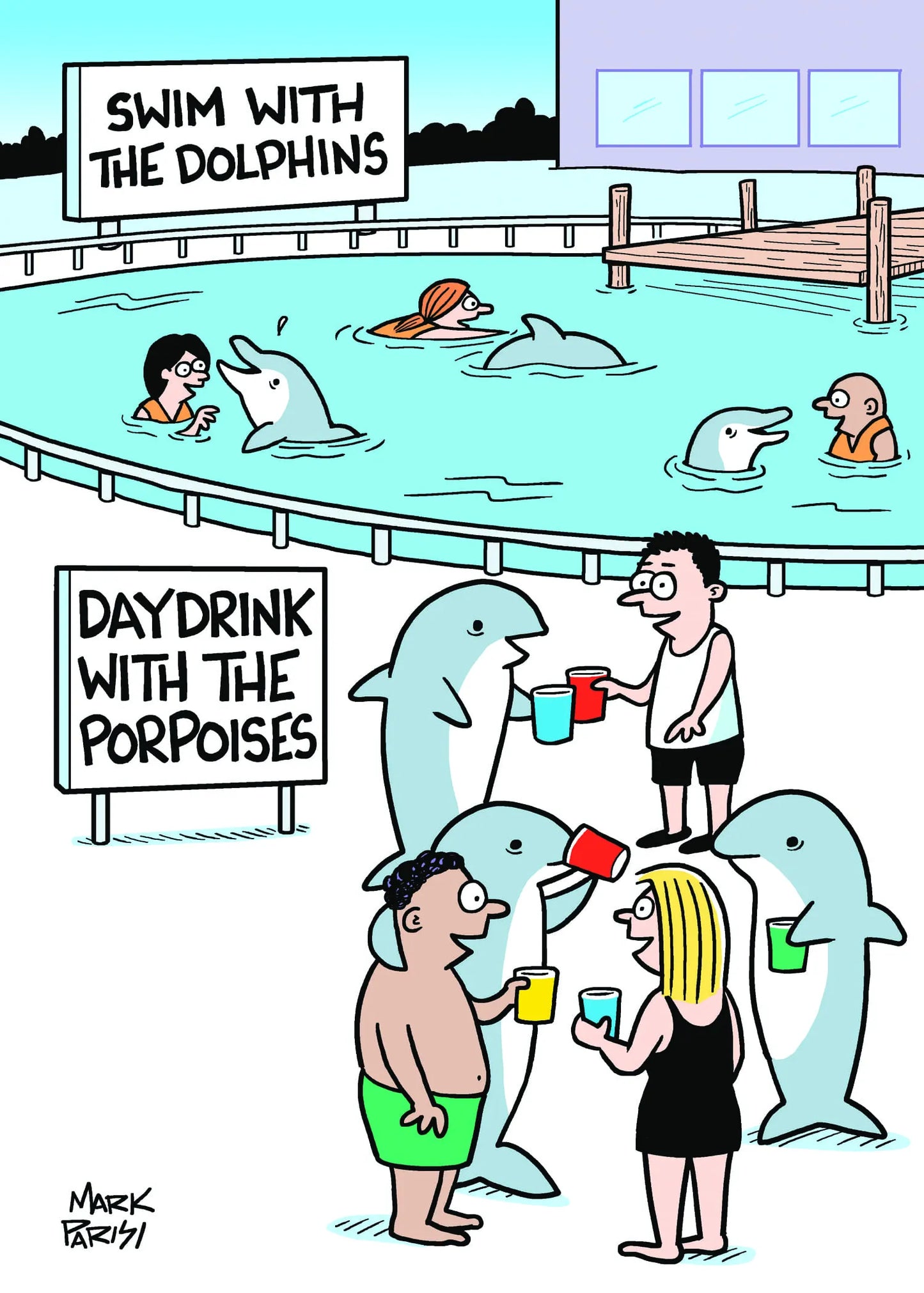 Birthday Card - Swim with the Dolphins