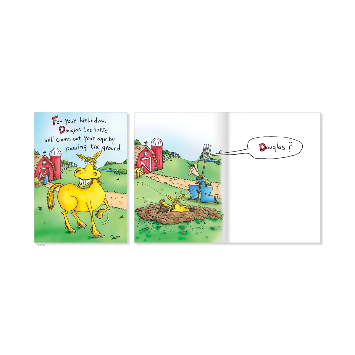 Douglas the Horse Birthday Card