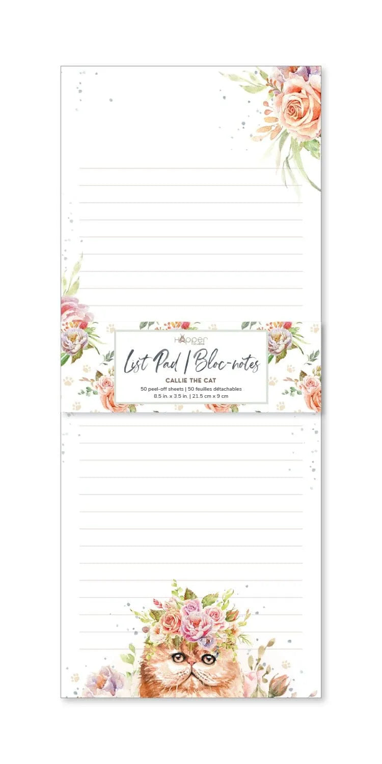 Callie the Cat Magnetic List Pad