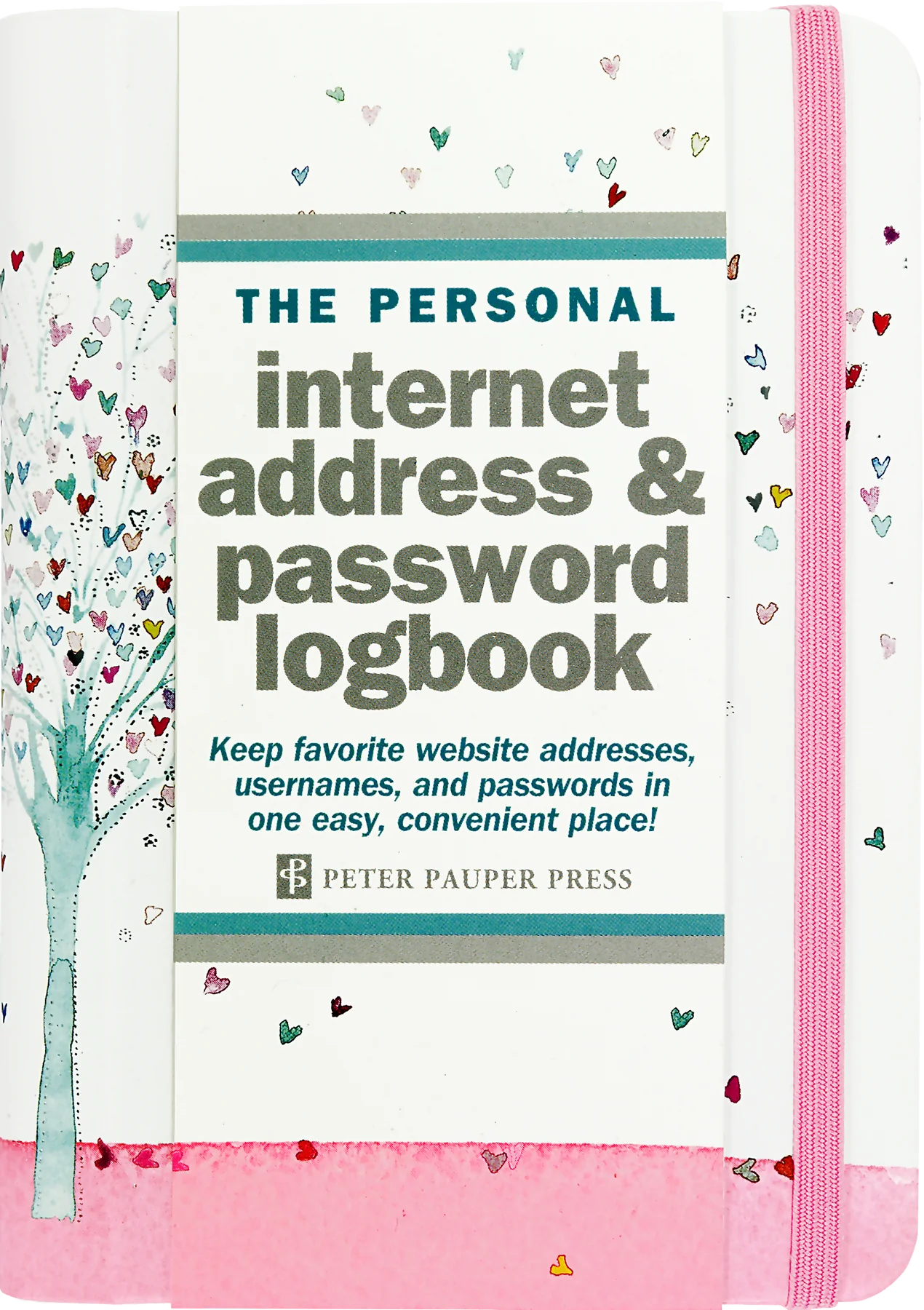 Small Internet Log Book Tree of Hearts