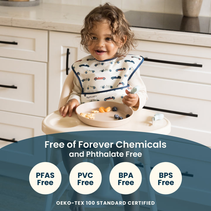 Mess Proof Bib - Flutter Ruffle (3pk)