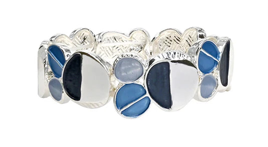 Blue-Tones Disc Bracelet