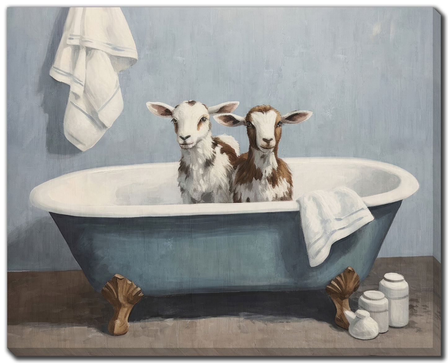 Goats in Bathtub II Print *Store Pick Up Only