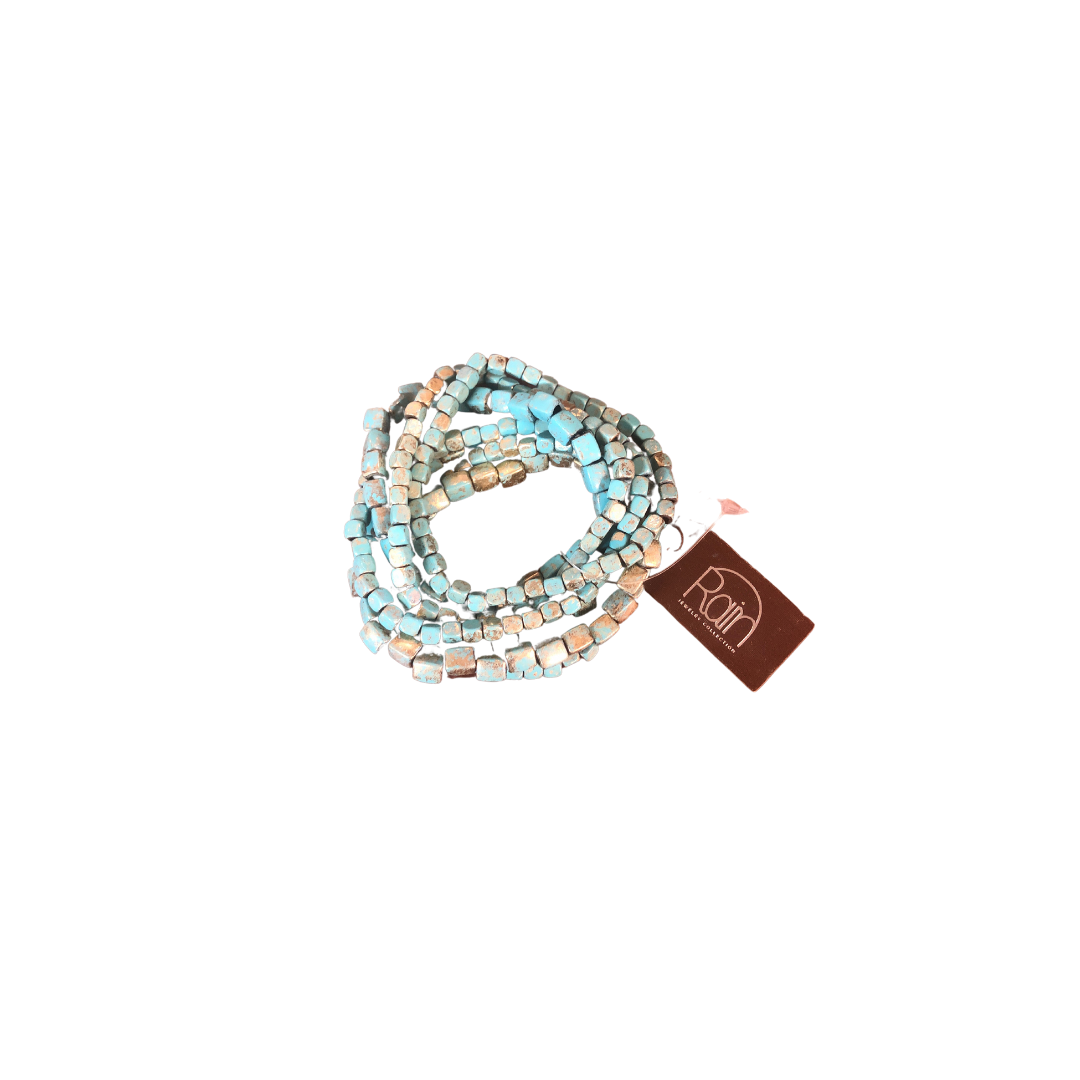 Rain - Patina Square Bead Bracelet Set