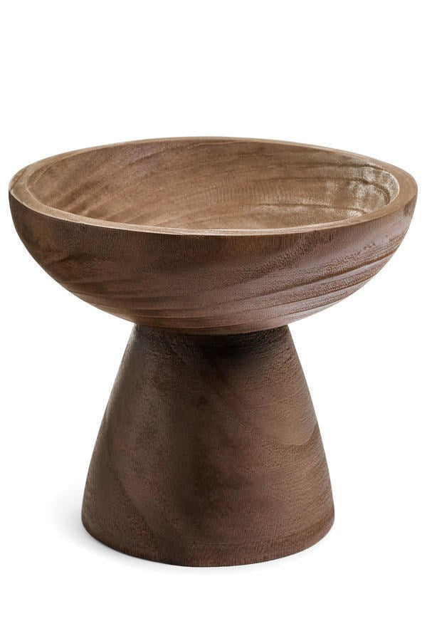 Medium Wood Bowl on Stand - Joshua & Company