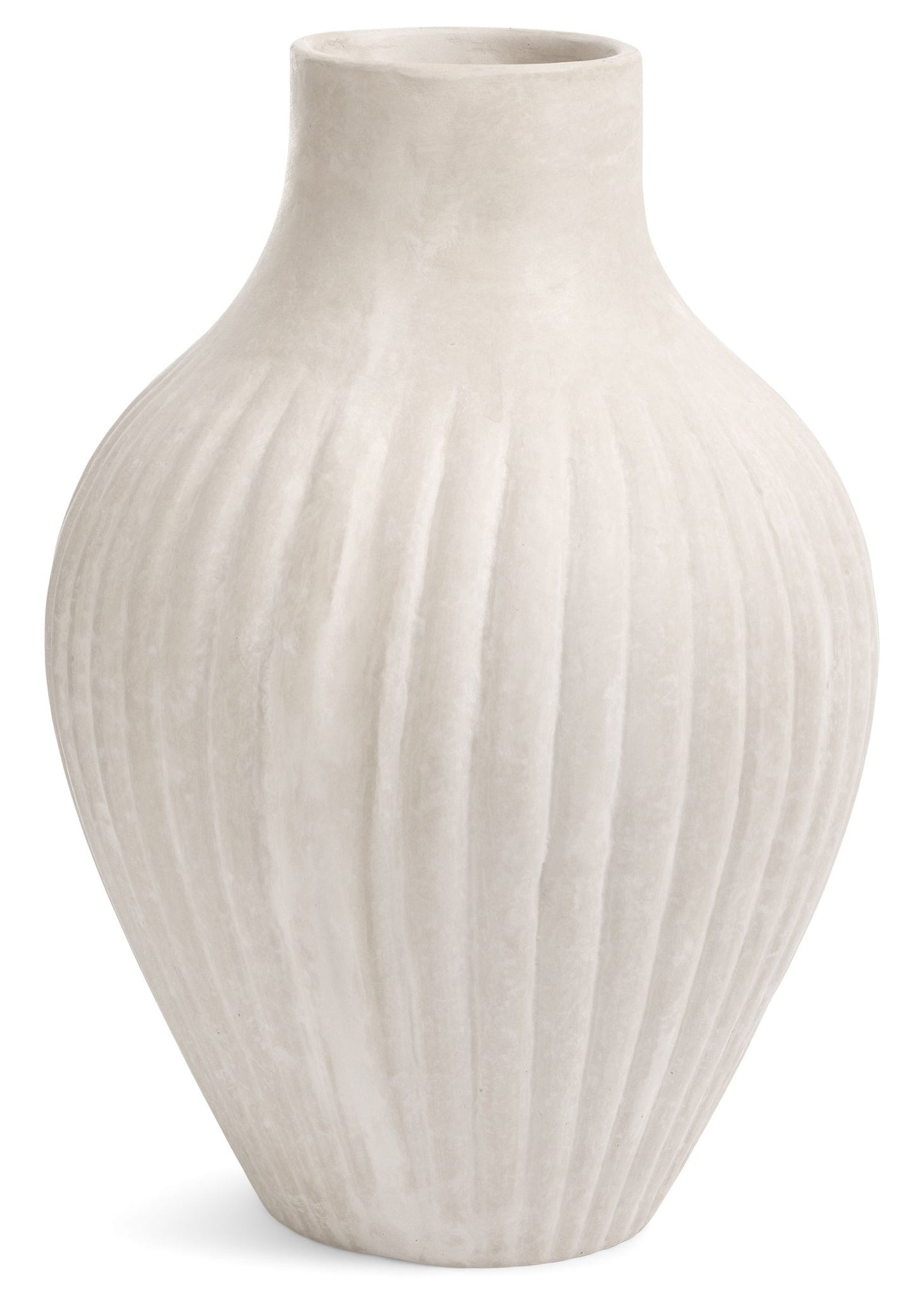 White Fluted Vase *Store Pick Up Only