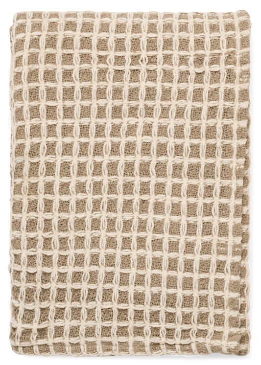 Taupe Waffle Throw