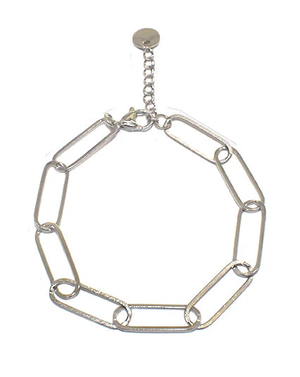Paper Clip Bracelet Silver