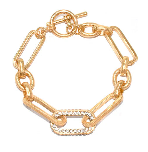 Rhinestone Bracelet Gold Colour