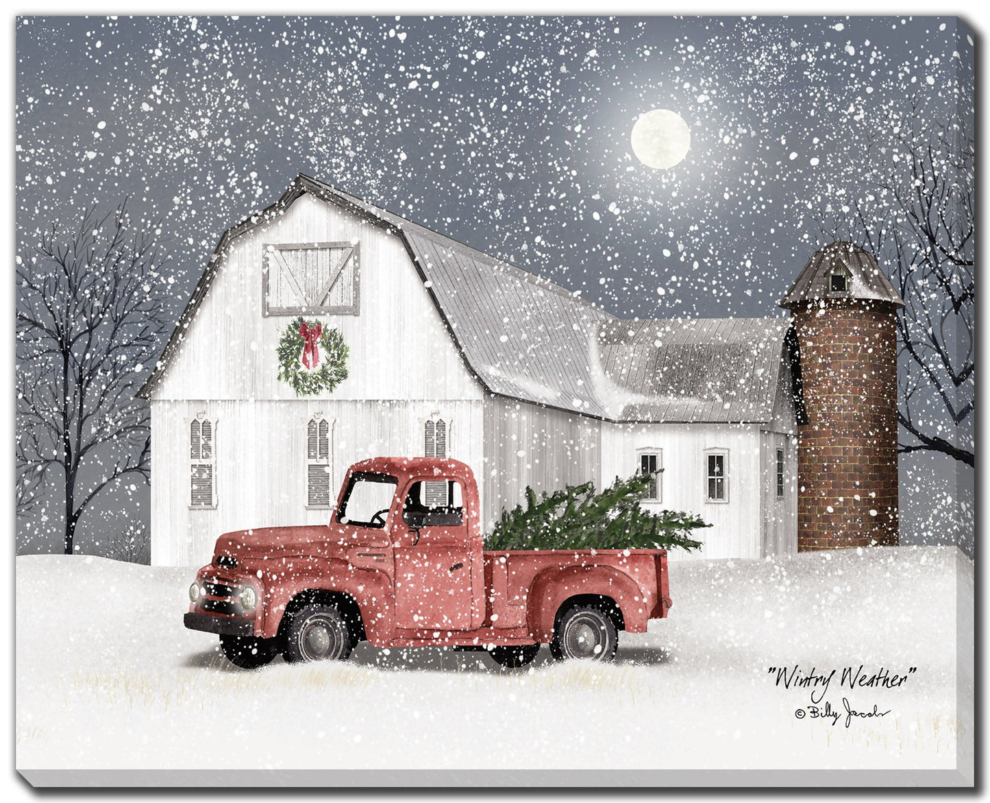 Red Truck and Barn 16" x 20" **Store PIckup Only**