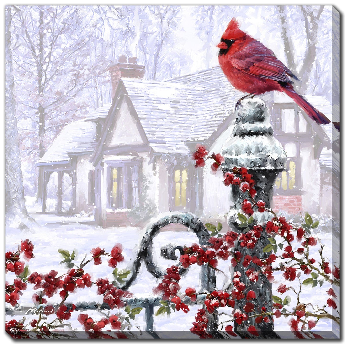 Cardinal on Gate 30" x 30" **Store Pickup Only**