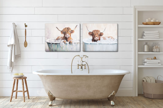 Sudsy Highlanders Print (S/2) *Store Pickup Only*