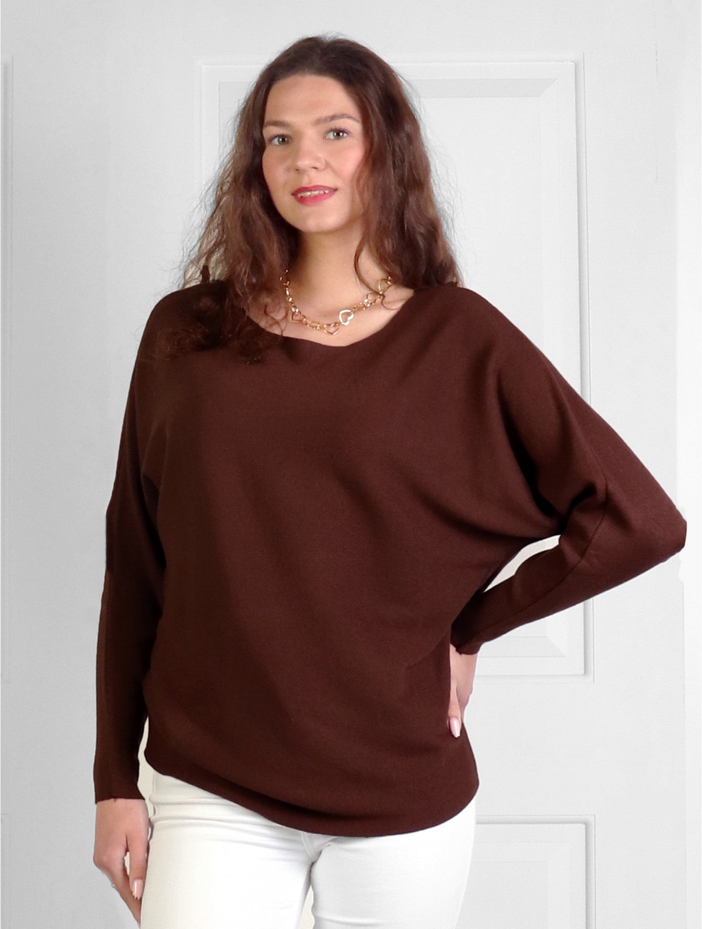 Coffee Dolman Sleeve Top