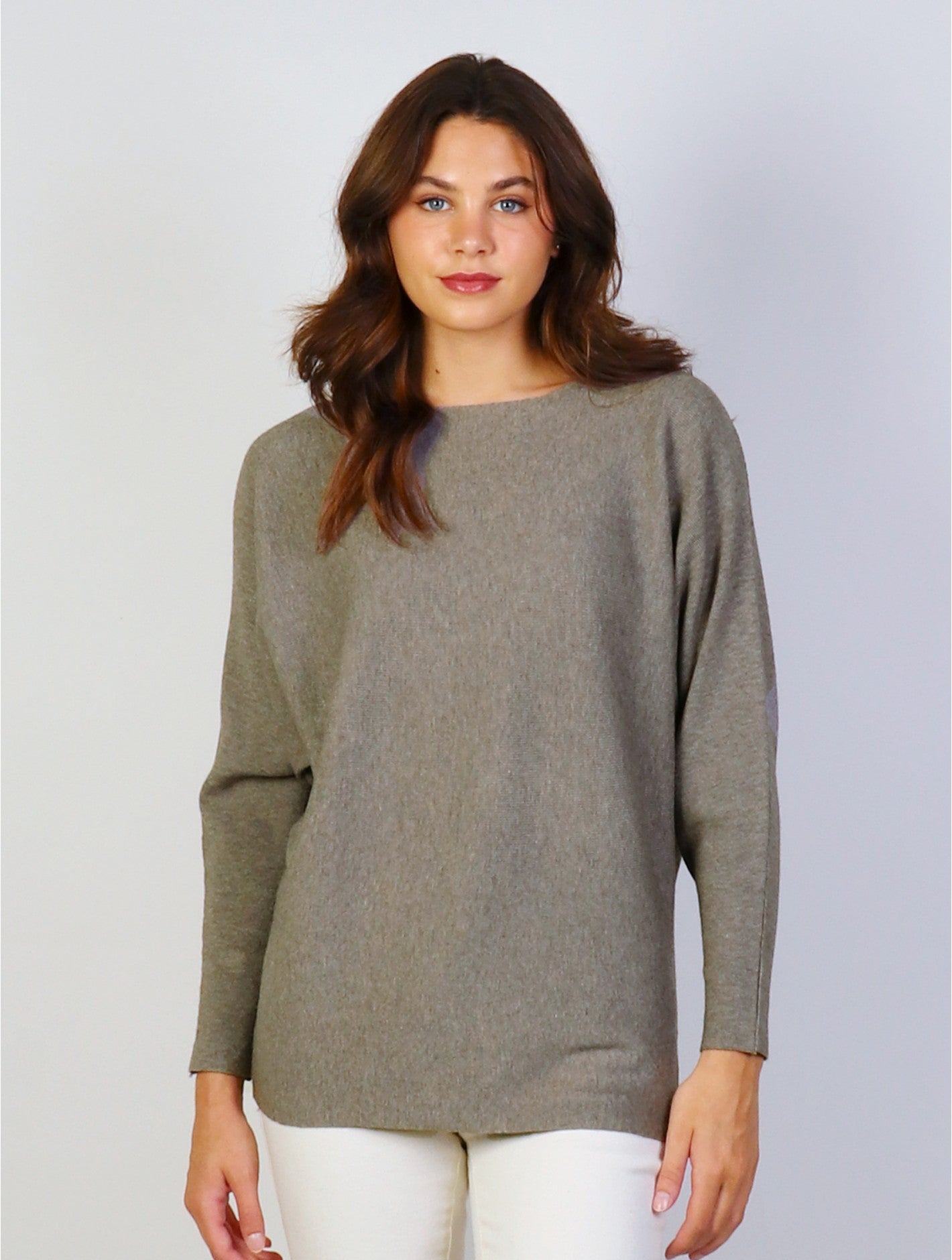 Dark Grey Dolman Sleeve Top