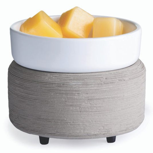 2-in-1 Classic Fragrance Warmer - Grey Texture