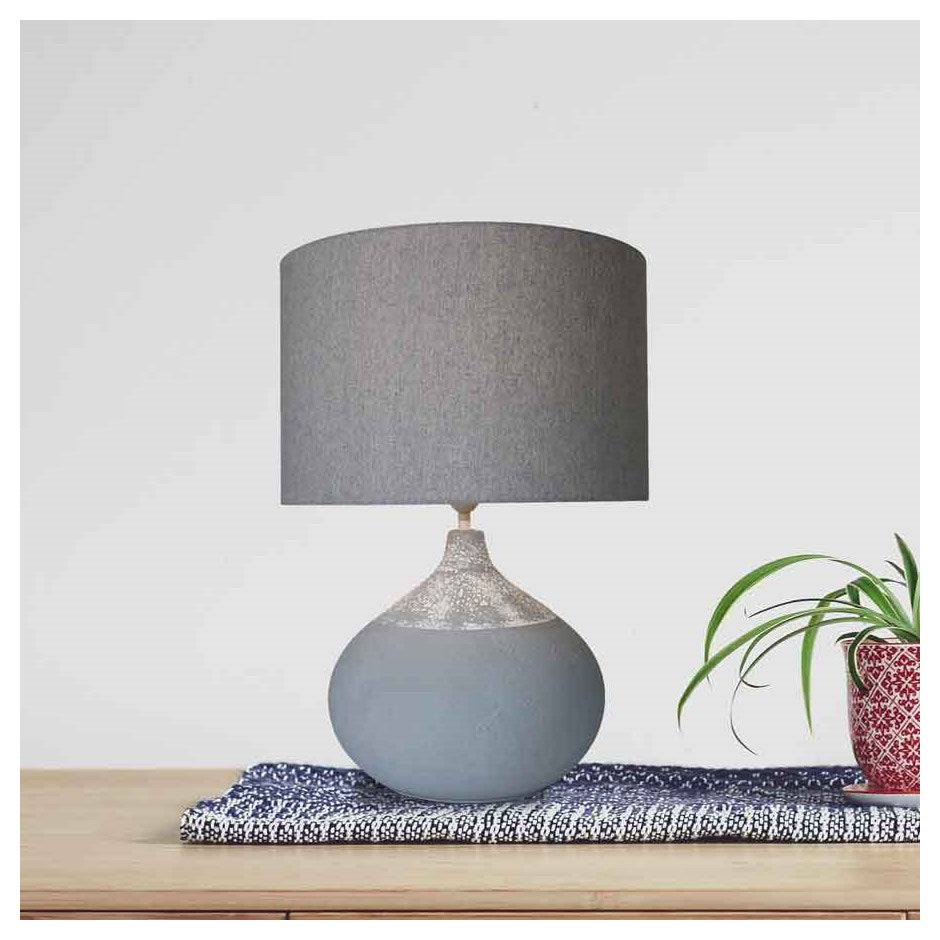 Grey Ceramic Table Lamp **Store Pick-up only**