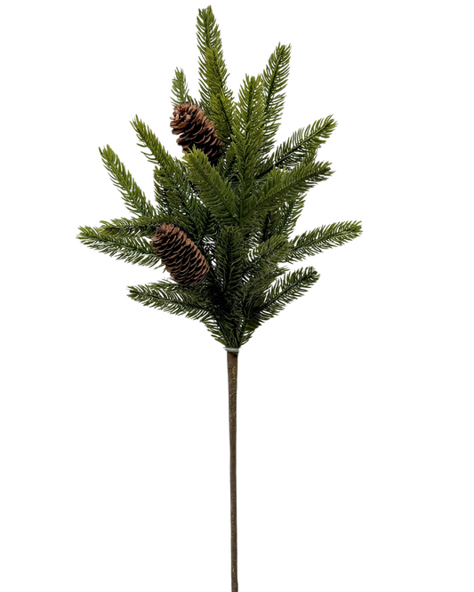 Spruce Spray with Natural Pinecones