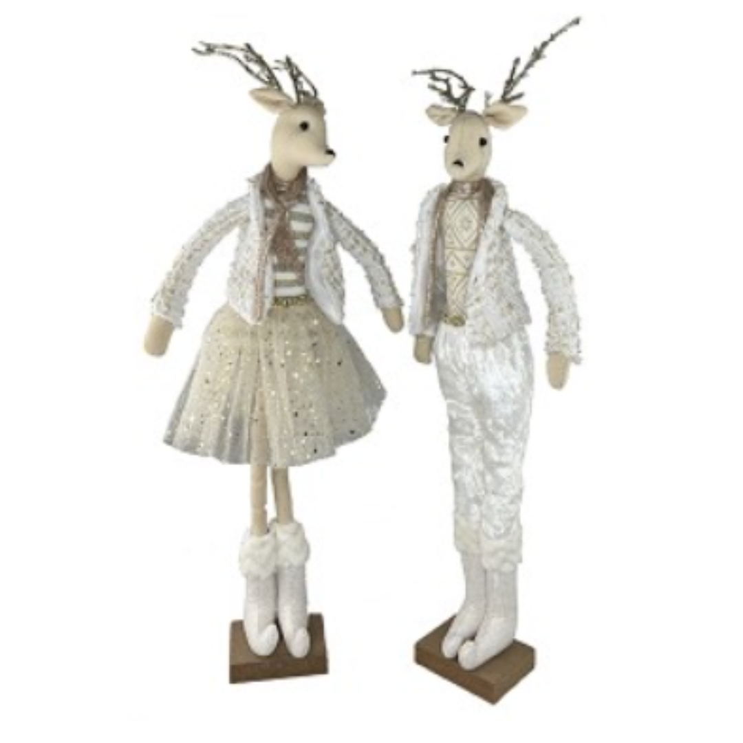 Gold and White Standing Moose- Assorted Styles