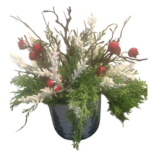 Festive Greenery and Berries Arrangement *Pick Up Only