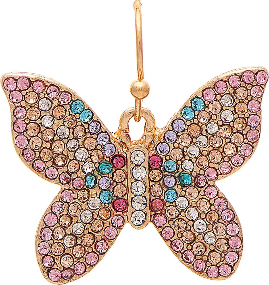 Rain - Gold Pastel Crystal Butterfly Earring
