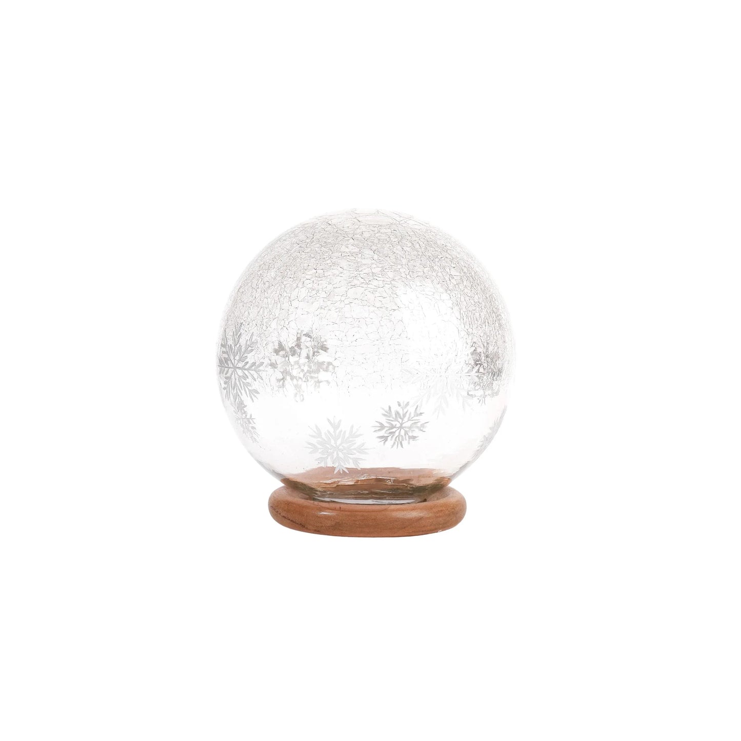 Snow Globe on Wooden Base - Large