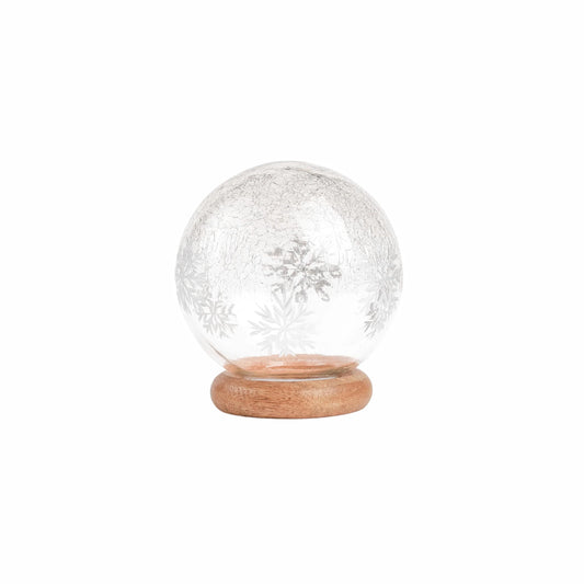 Snow Globe on Wooden Base - Small