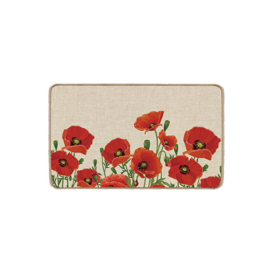 Poppy Flower Doormat 1'6" x 2'6"