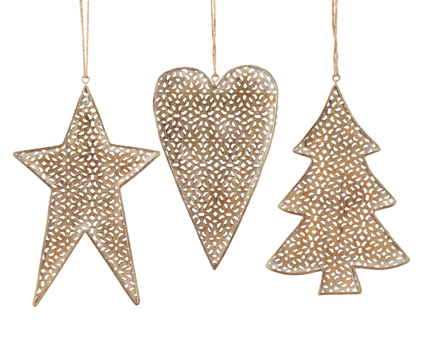 Gold Flat Metal Ornaments