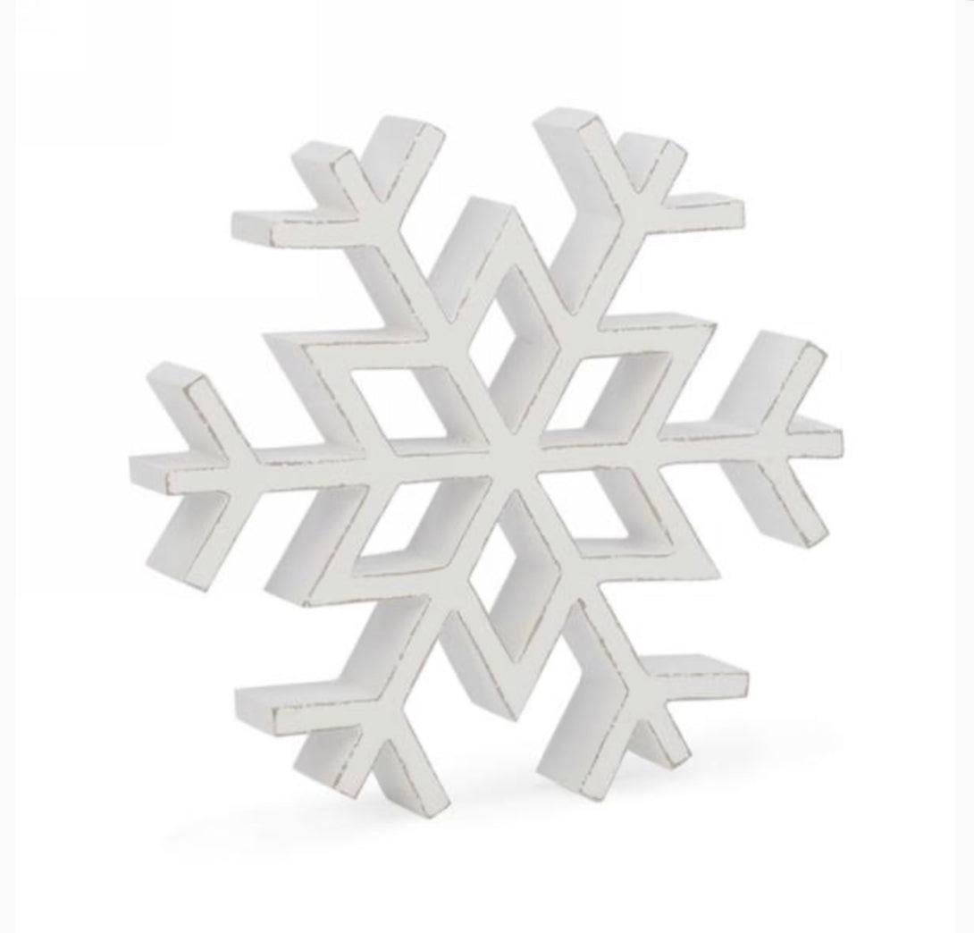 White Snowflake Table Decor