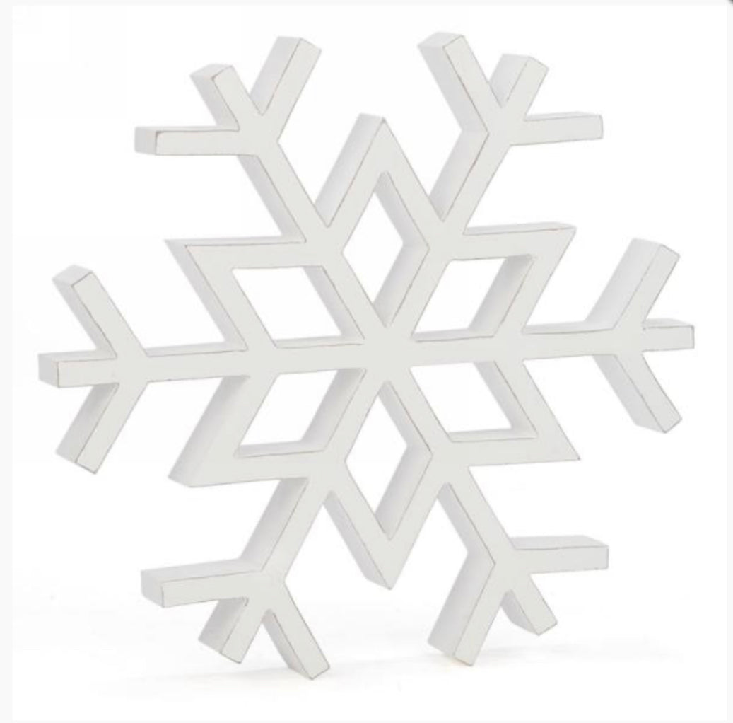 White Snowflake Table Decor