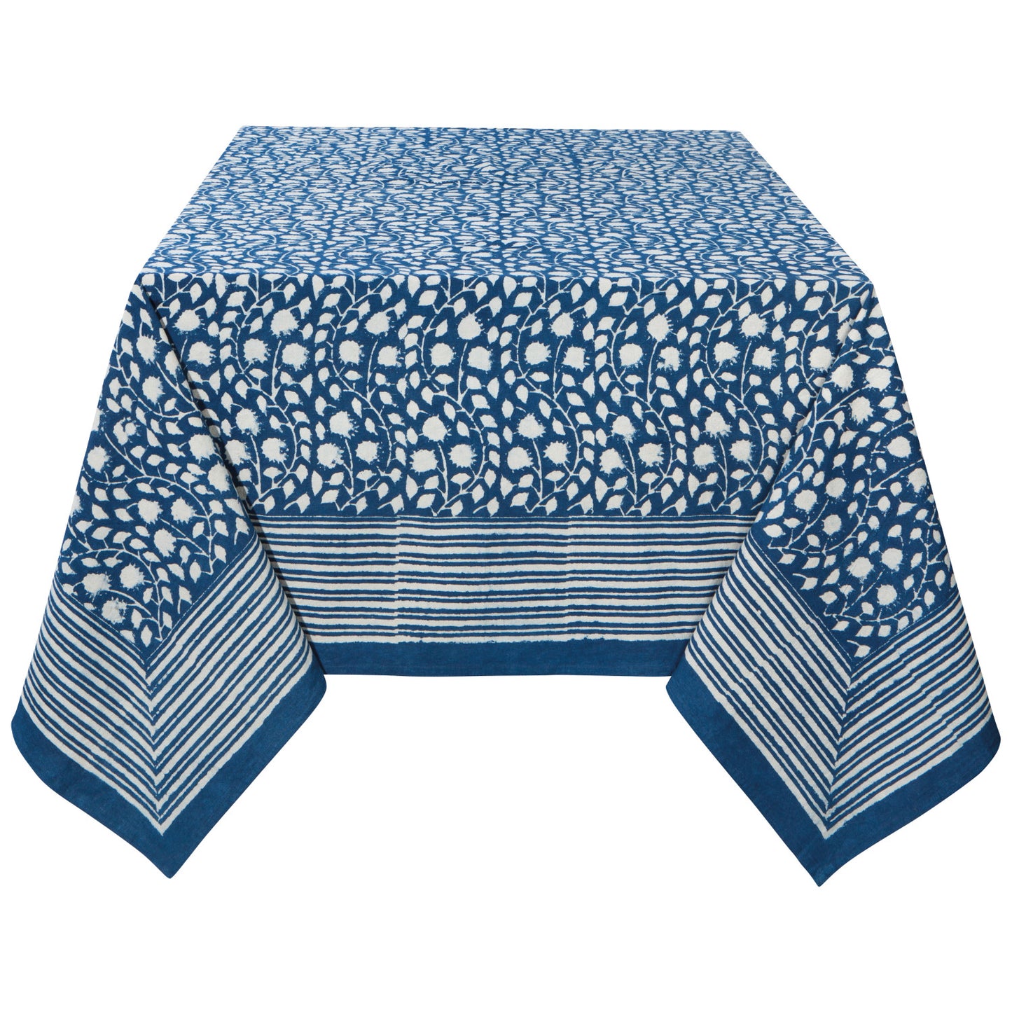 Block Print Tablecloth- Vinebloom 90x60"
