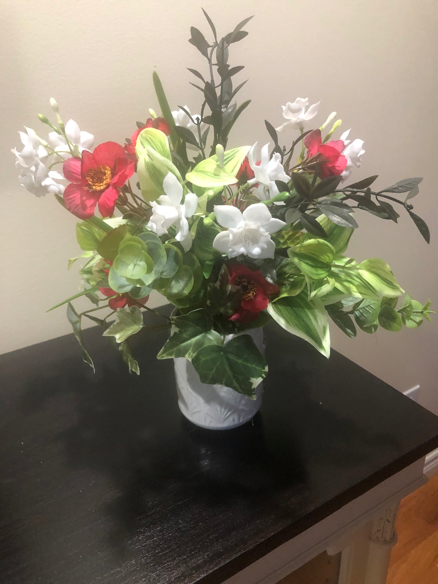 Pink with White Faux Floral Arrangement *Pick Up Only - Joshua & Company