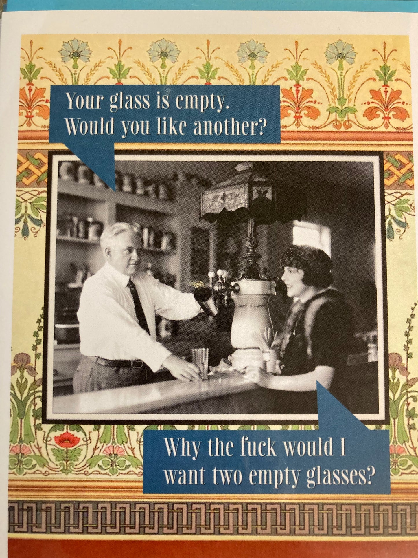 Two Empty Glasses- Everyday Card