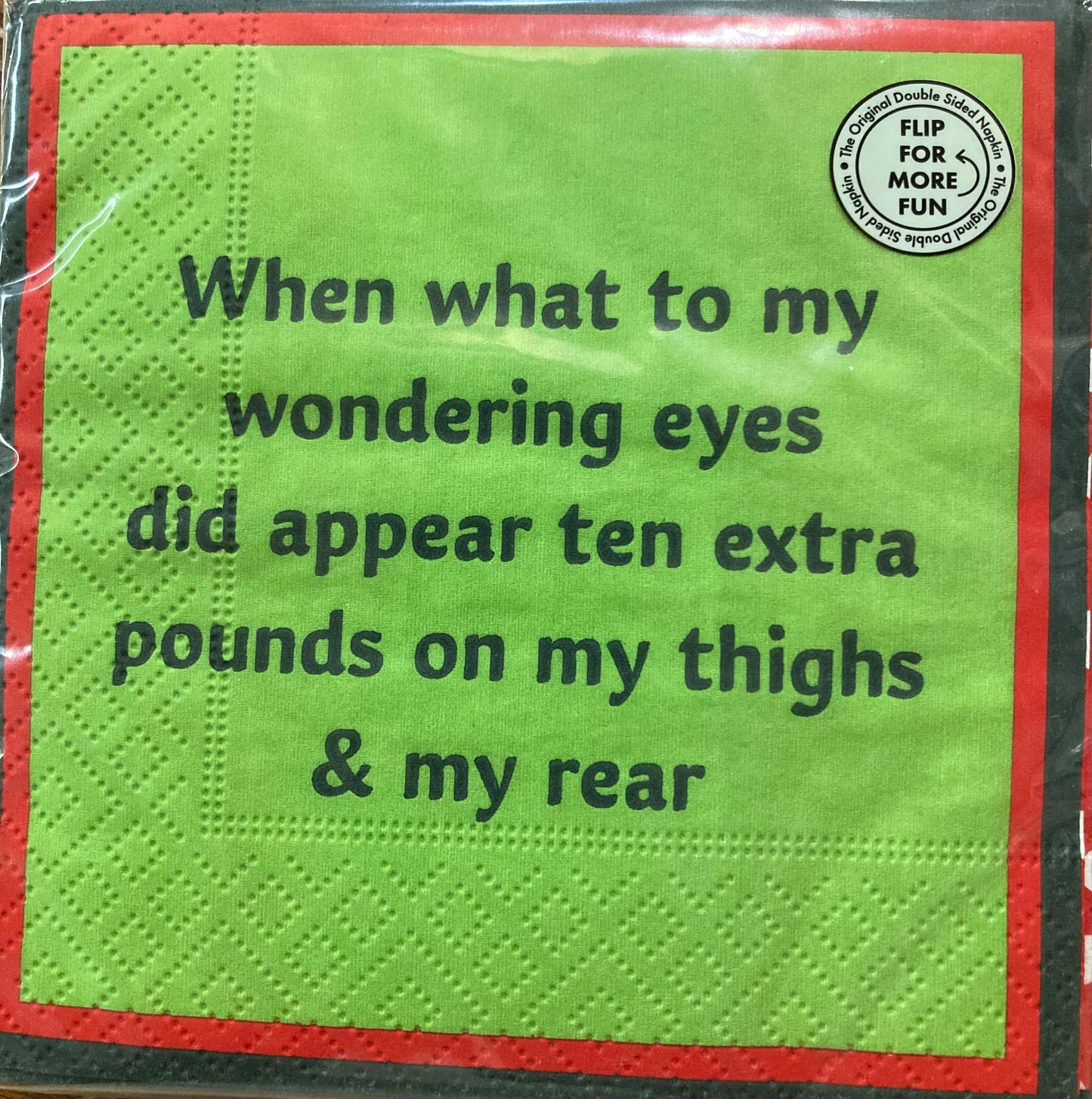 Humorous Reversible Cocktail Napkins - Cat