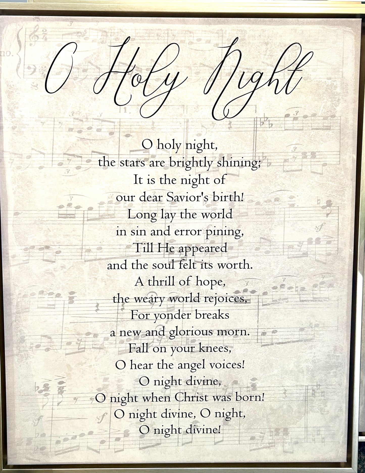 Framed Oh Holy Night Print *Store Pick Up Only
