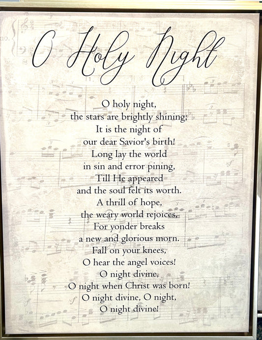 Framed Oh Holy Night Print *Store Pick Up Only