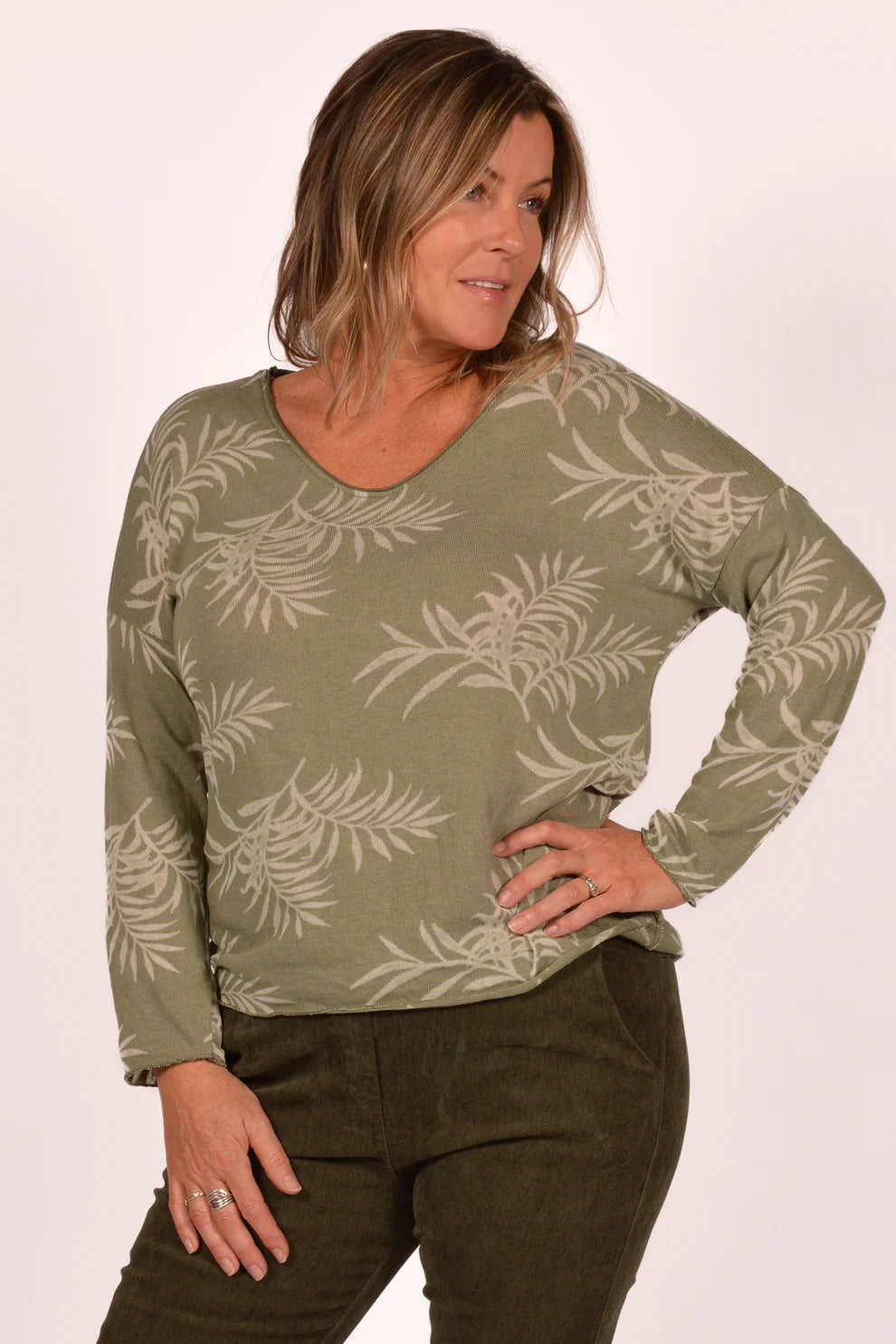 Palm Print Top